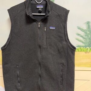 Patagonia Charcoal Fleece vest for men.